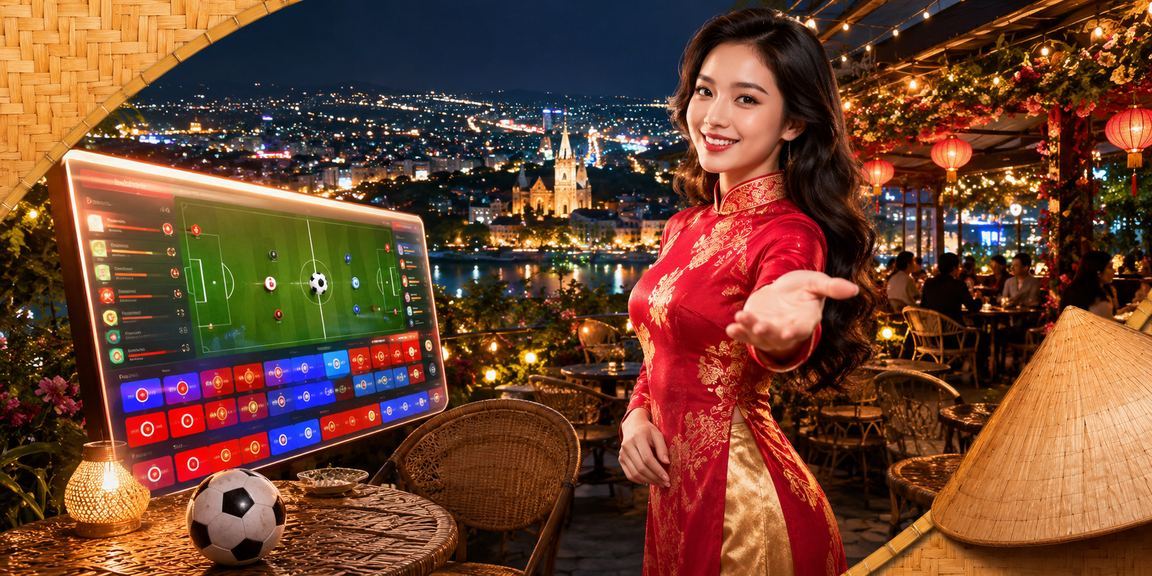 Người chơi Đà Lạt đặt cược trực tuyến với chiếc nón lá truyền thống