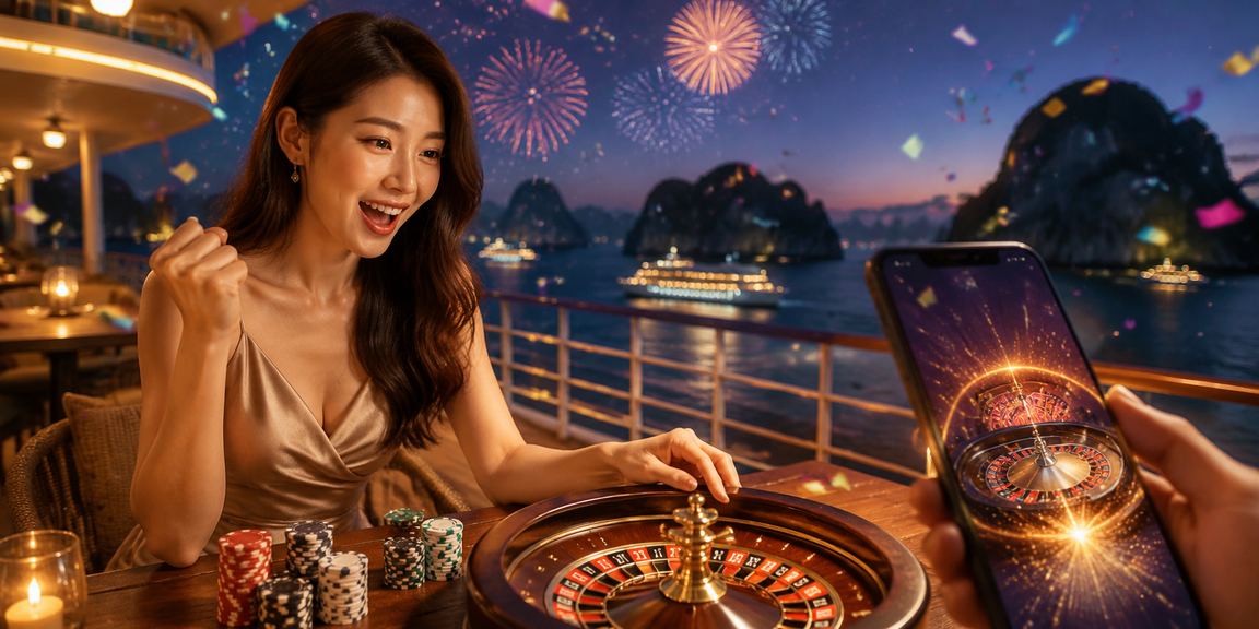 Khung cảnh vịnh Hạ Long gợi lên không khí thư giãn khi xem tỷ lệ kèo trực tuyến